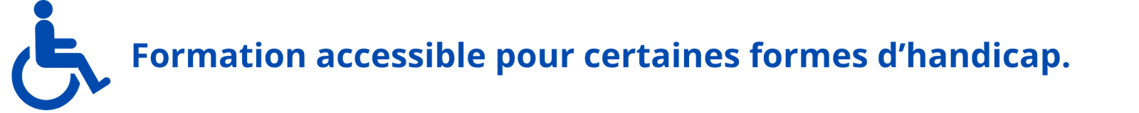 Formation accessible pour certaines formes d’handicap.